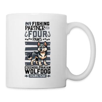 Angeln und Tschechoslowakischer Wolfhund - Tasse - Weiß - Rechts