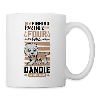 Fishing and Dandie Dinmont Terrier - Mug - white - Right