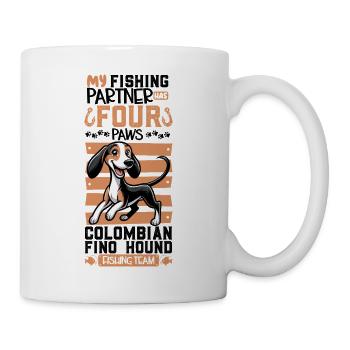 Angeln und Colombian Fino Hound - Tasse - Weiß - Rechts