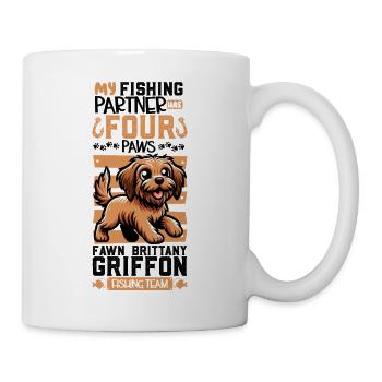 Angeln und Griffon Fauve de Bretagne - Tasse - Weiß - Rechts