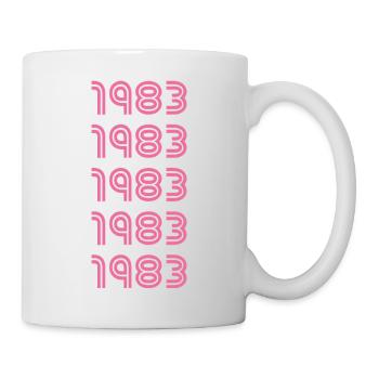 Jahreszahl 1983 - Tasse - Weiß - Rechts