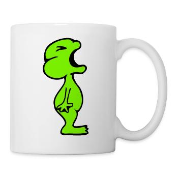 Frog screaming angry angry unhappy angry - Mug - white - Right