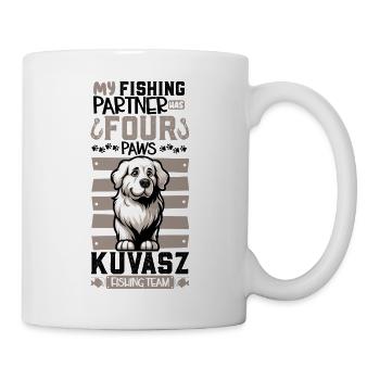 Angeln und Kuvasz - Tasse - Weiß - Rechts