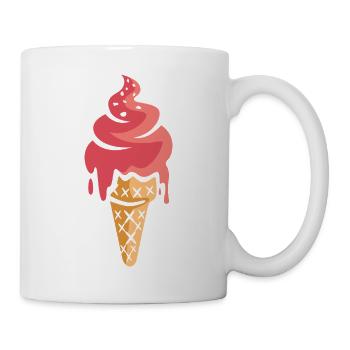 Schmelzendes Eiscreme Cartoon Design - Mug - white - Right