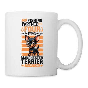 Fishing and Manchester Terrier - Mug - white - Right