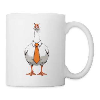 Serious Goose - Lustige Gans T-Shirt - Tasse - Weiß - Rechts