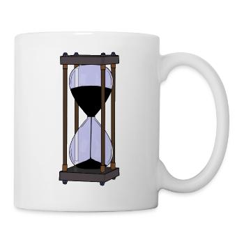 Sanduhr-Zeitrahmen - Tasse - Weiß - Rechts
