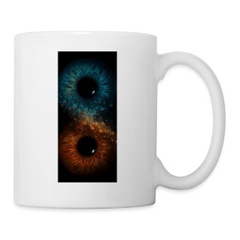 Oeil Double Bleu et Orange - Mug blanc - blanc - Droite