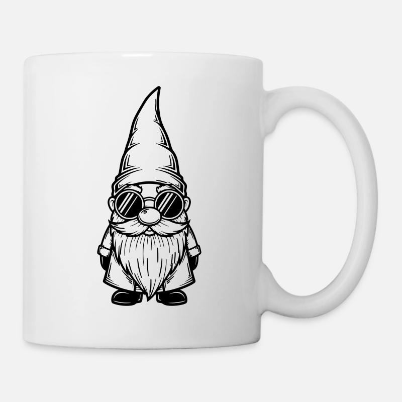 Cooler Wichtel mit Sonnenbrille - Tasse - Weiß