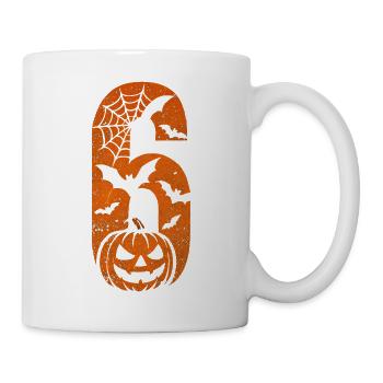 Fun 67 Zahl 6-7 6 7 Passende Halloween Sechs Siebe - Tasse - Weiß - Rechts