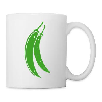 Französische Bohne - Tasse - Weiß - Rechts