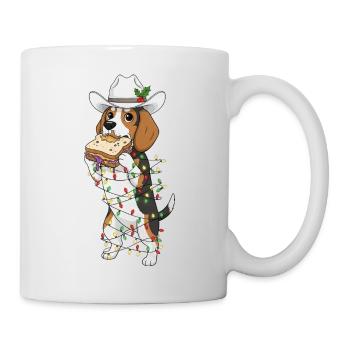 Beagle Weihnachten Sandwich Erdnussbutter Jelly Te - Tasse - Weiß - Rechts