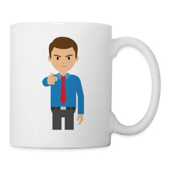 Direkter Vorgesetzter Cartoon - Tasse - Weiß - Rechts