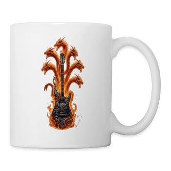 Feuerdrachen-Gitarrenzauber - Tasse - Weiß - Rechts