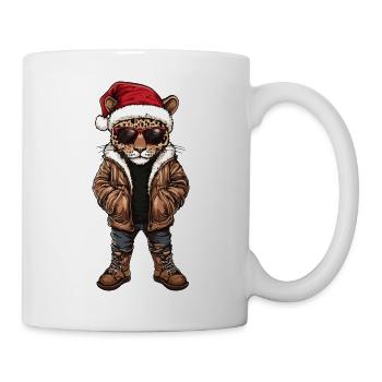 Noël Léopard Hiver - Mug blanc - blanc - Droite