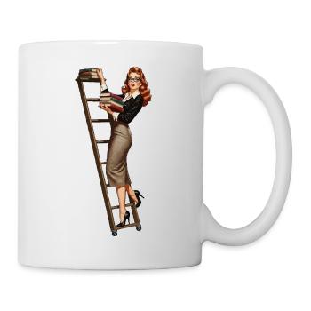 Librarian pinup - Mug - white - Right
