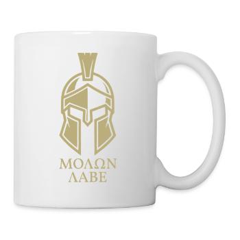 Molon Labe Sparta Helm Komm und hol es Dir - Tasse - Weiß - Rechts