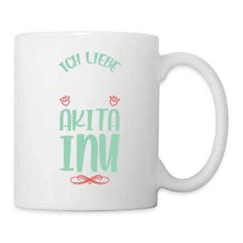 J’aime mon Akita Inu - Mug blanc - blanc - Droite
