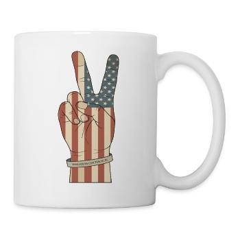 Semiquincentennial Peace Hand USA - Tasse - Weiß - Rechts