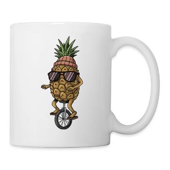 Cool Pineapple Rides Monocycle Vibes - Mug blanc - blanc - Droite