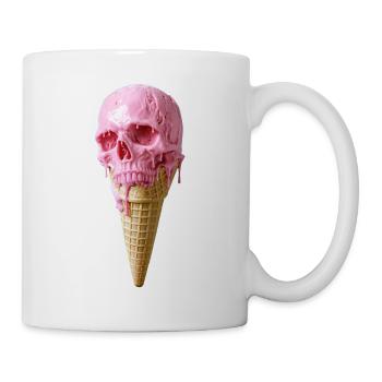 Pink Skull Eiscreme Kunst - Mug - white - Right