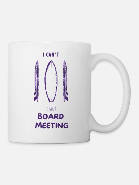 Surfing Board Meeting - Tasse - Weiß
