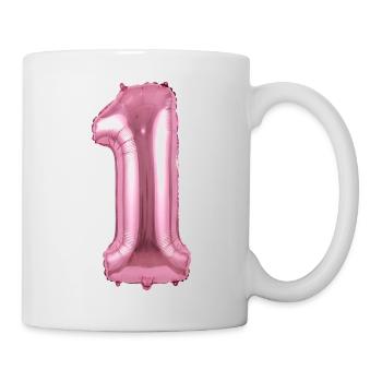 T-shirt d’anniversaire, ballon de premier anniversaire - Mug blanc - blanc - Droite
