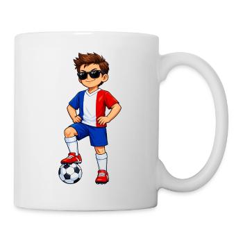 Soccer Boy France Fan French Flag - Mug - white - Right