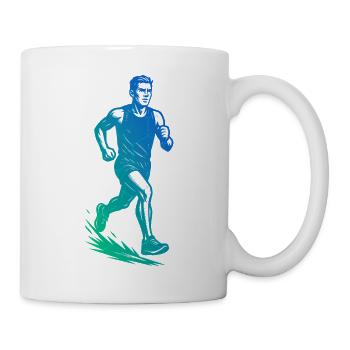 Characterful running design - Mug - white - Right