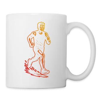 Running motif for real lovers - Mug - white - Right