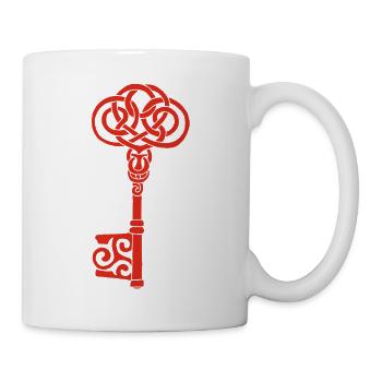 Red Celtic Key - Mug - white - Right