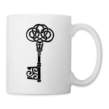 Black Celtic Key - Mug - white - Right
