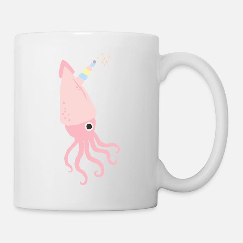 Unicorn Squid Tintenfisch Einhorn - Mug - white