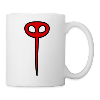 Moskito in rot - Tasse - Weiß - Rechts