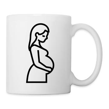 Schwangere - Tasse - Weiß - Rechts