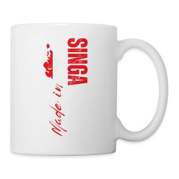 Hergestellt in Singapur, geboren in Singapur - Tasse - Weiß - Rechts