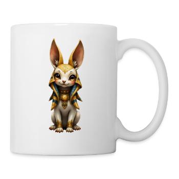 Kriegerkaninchen in goldener Rüstung - Tasse - Weiß - Rechts