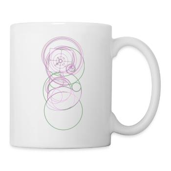 Bloom in balance – the Golden Ratio Flower - Mug - white - Right