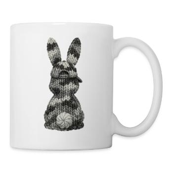 Hase von hinten Camouflage Kappe Cap Tarnfarben - Tasse - Weiß - Rechts