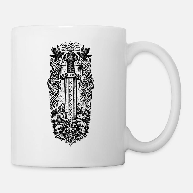 Lame d’Odin, épéiste mythique nordique - Mug blanc - blanc