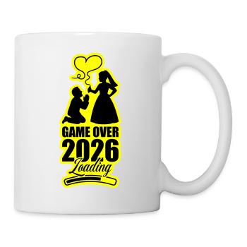 Game Over 2026 Hochzeit - Tasse - Weiß - Rechts