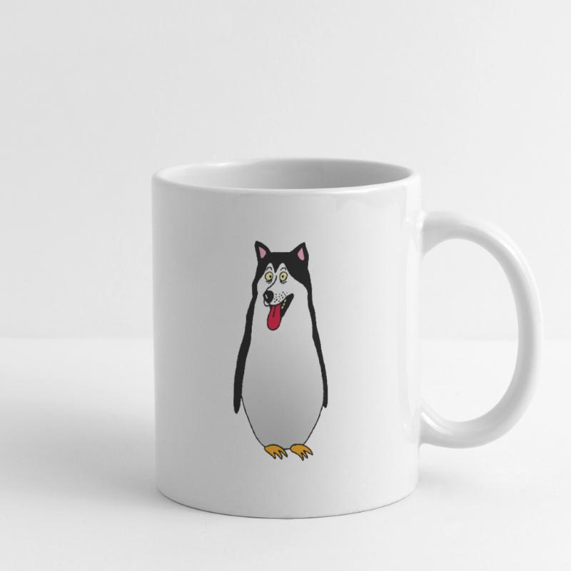 Hund oder Pinguin? Tasse