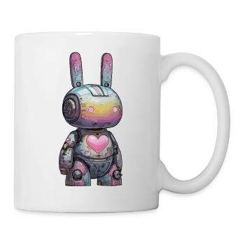 Pastellroboter Herzhart - Tasse - Weiß - Rechts