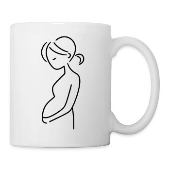 schwanger - Tasse - Weiß - Rechts