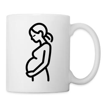 Schwangere - Tasse - Weiß - Rechts