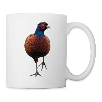 Fasan mit erhobenem Bein - Tasse - Weiß - Rechts