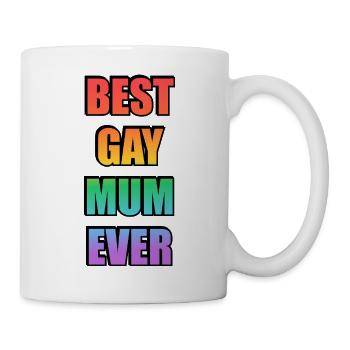 Beste schwule Mutter aller Zeiten Stolz T-Shirt - Tasse - Weiß - Rechts