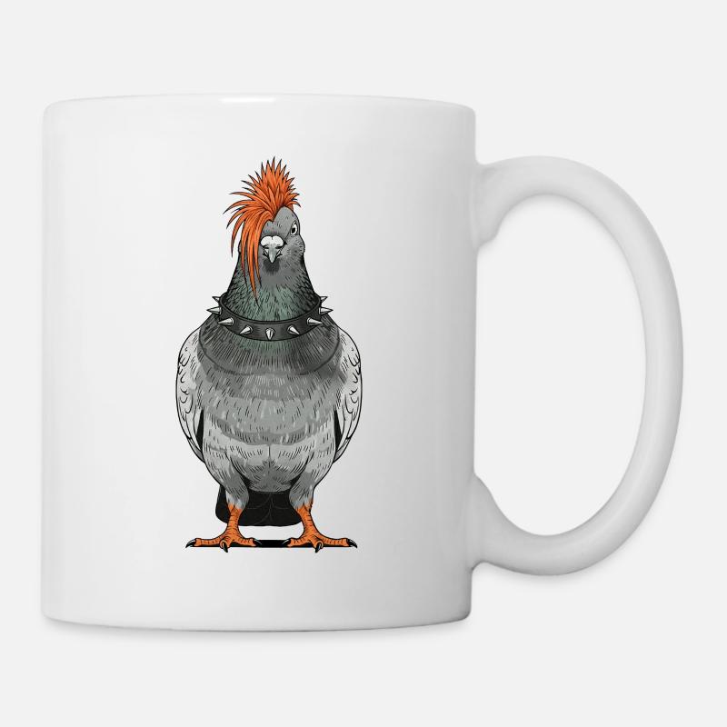 Punk Taube - Tasse - Weiß