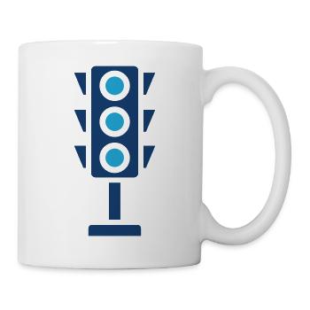 Traffic Light Solid Icon Road Signal Transport Sym - Mug - white - Right