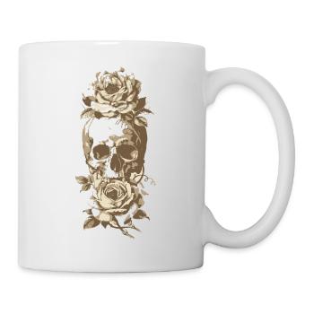 Skull and Roses Tattoo Design - Mug - white - Right